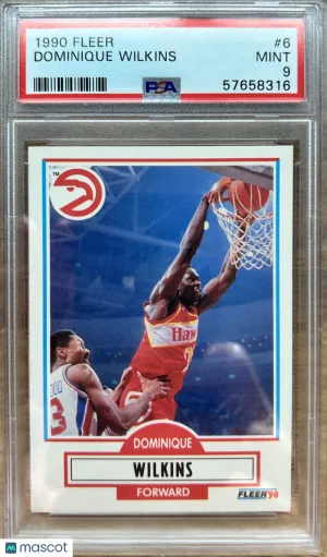 1990 Fleer Dominique Wilkins #6 PSA 9 front