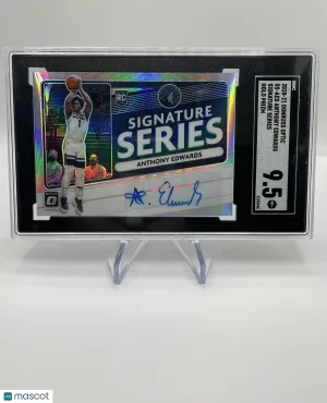 2020 Donruss Optic Anthony Edwards Rookie Auto “Signature Series Holo” SGC 9/10 front