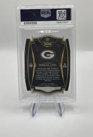 2020 NFL Panini Select Jordan Love Rookie Die-Cut Purple Prizm #147 PSA 10 😮‍💨 back