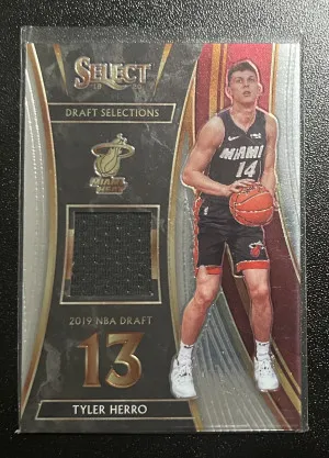 2019 Panini Select Tyler Herro Draft Selections Patch Player-Worn front