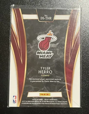 2019 Panini Select Tyler Herro Draft Selections Patch Player-Worn back