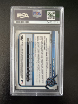 2022 bowman chrome Khalil Watson auto back
