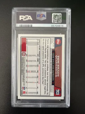 2008 Topps chrome Tom Brady psa10 back