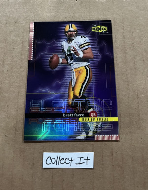 Brett Favre 1999 UD Ionix Electric Forces Card # EF20 front