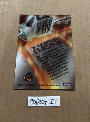 Barry Sanders 1995 Fleer Metal Silver Flasher Card # 37 back
