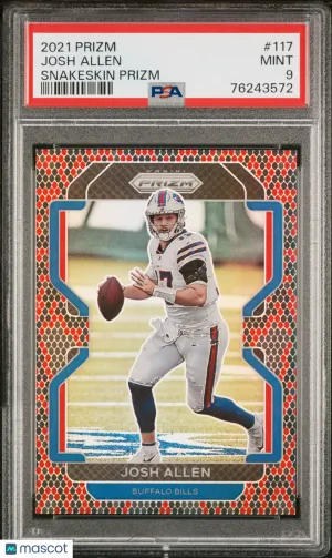 2021 Panini Prizm Josh Allen #117 Case Hit PSA 9 Buffalo Bills front
