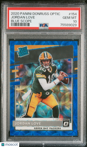 2020 Panini Donruss Optic Jordan Love #154 Rookie PSA 10 front