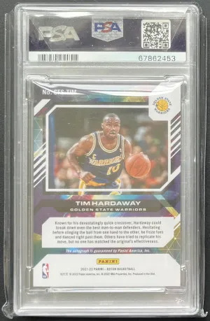 2021 Panini Recon Tim Hardaway Claim to Fame Red Auto /99 HOF back