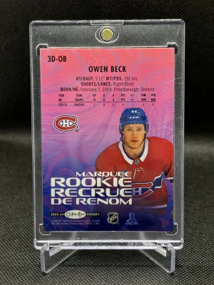 Owen Beck OPC 3D Marquee Rookie back