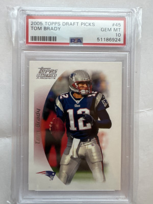 2005 Tom Brady Rookie Draft Picks Topps front