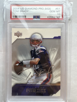 Tom Brady 2004 UD Diamond Pro Sigs front