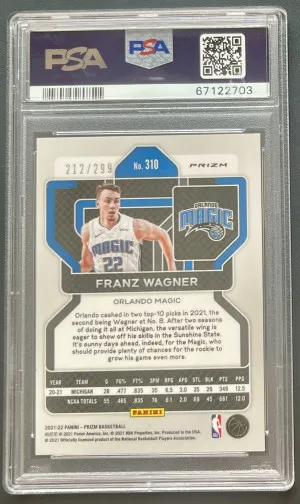 2021 Panini Prizm Franz Wagner Red Prizm /299 back
