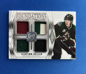 2020-21 Upper Deck The Cup Clayton Keller Foundations Quad Jersey /49 #F-CK front