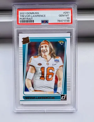 2021 Donruss Trevor Lawrence Portrait Rated Rookie Card RC front