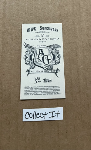Stone Cold Steve Austin 2012 Allen & Ginter’s Mini Card # 14 back