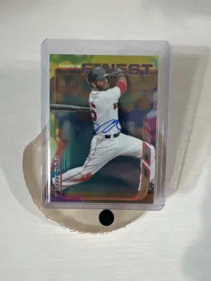 2022 Topps finest baseball Dustin Pedroia Auto /20 front