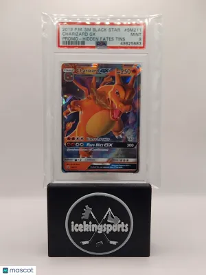 2019 Pokémon TCG Hidden Fates Charizard GX Black Star Promo #SM211 PSA 9 front