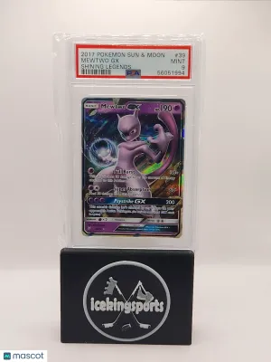 2017 Pokémon TCG Shining Legends Mewtwo GX #39 English PSA 9 front