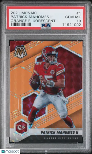 2021 Panini Mosaic Patrick Mahomes II #1 /25 PSA 10 front
