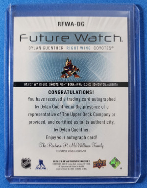 Dylan Guenther Retro Future Watch Auto back