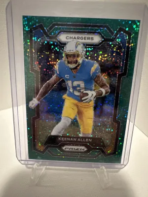 2023 Keenan Allen Prizm Sparkle Green /8 front