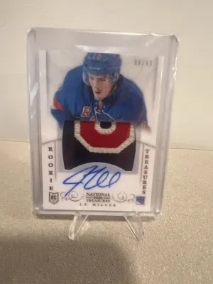 2013 NATIONAL TREASURES JT MILLER RC AUTOGRAPH 08/99 front