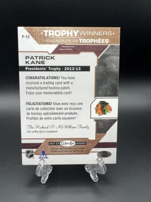 Patrick Kane Presidents Trophy Winners back