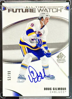 Doug Gilmour 2020-21 Signature Legends All-Time Future Watch Auto 52/99 front