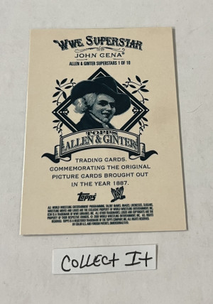 John Cena 2008 Alken & Ginter’s Card # 1 back