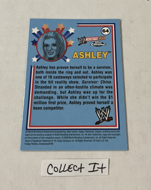Ashley 2008 Topps Chrome Card # 64 back