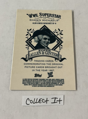 Shawn Michaels 2008 Allen & Ginter’s Card # 5 back