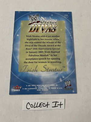 Trish Stratus 2003 Fleer Divas Card # 77 back