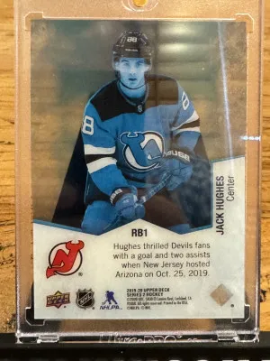 2019-2020 Jack Hughes rookie breakouts /100 back