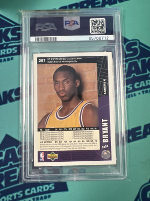1996 Collector's Choice Kobe Bryant #267 Rookie PSA 10 Los Angeles Lakers back