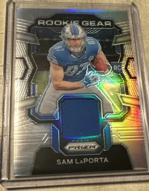 2023 SAM LAPORTA PANINI PRIZM RC ROOKIE GEAR JERSEY RELIC SILVER!! front