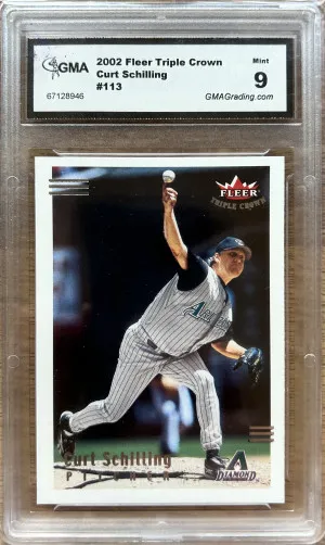 2002 Fleer Triple Crown Curt Schilling Arizona Diamondbacks #113 front