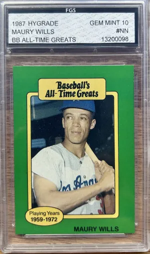 1987 Hygrade Baseball's All-Time Greats - Maury Wills front
