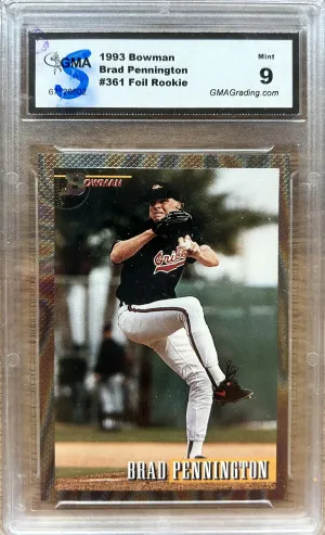 1992 bowman brad pennington foil rookie front