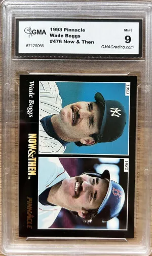 1993 Pinnacle Wade Boggs New York Yankees #476 Now & Then front