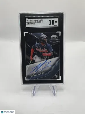 2023 Topps Chrome Black #CBA-MH Michael Harris II NM-MT Auto Braves SGC 10 front