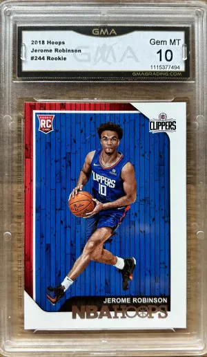2018-19 Hoops Jerome Robinson Rookie #244 Los Angeles Clippers front