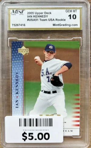 2005 UD Ian Kennedy Team USA Rookie front