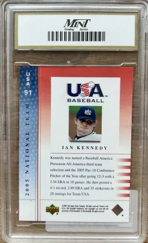 2005 UD Ian Kennedy Team USA Rookie back