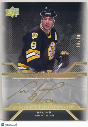 UD Black Cam Neely Bostin Bruins Pro Penmanship /10 #PEN-CN front