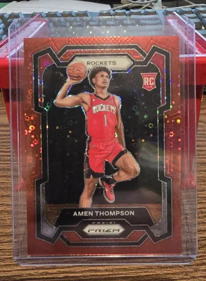 2023-2024 Prizm Fast Break Amen Thompson #150 RC 9/100 front
