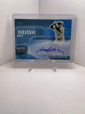 2005 Topps Matt Holliday Auto Card # TA-MH On Card Autograph front