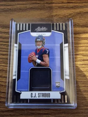 2023 Panini Absolute Football CJ Stroud ARM-40 RC Rookie Jersey Card Texans front