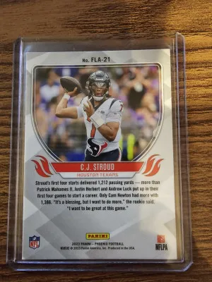 2023 Panini Phoenix - Flame Throwers #FLA-21 C.J. Stroud (RC) back