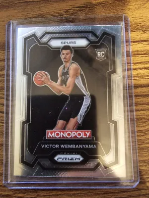 2023-24 Monopoly Prizm VICTOR WEMBANYAMA Rookie Card RC Base Spurs #81 Wemby NBA front