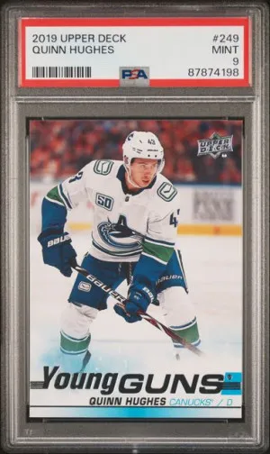2019 Upper Deck Quinn Hughes Young Guns front